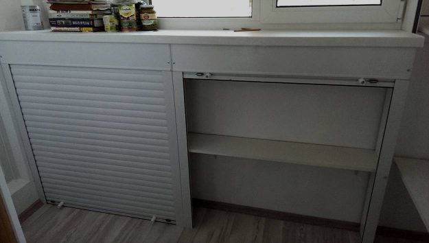 Рольставни на балконный шкаф