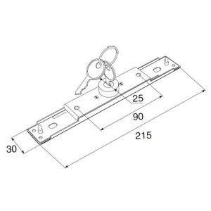 Замок ригельный KLA77